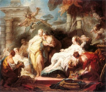 Psique mostrando a sus hermanas sus regalos de Cupido Jean Honore Fragonard Rococó Pinturas al óleo